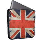 Gealterte zerrissene Union Jack Laptopschutzhülle (Vorne Rechts)