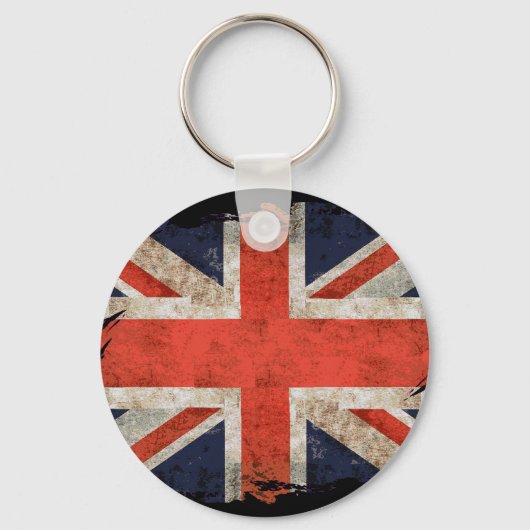 Gealterte zerrissene Union Jack Schlüsselanhänger (Vorderseite)