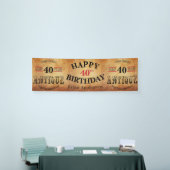 Gealterter, antiker und Vintager 40. Geburtstag 🎈 Banner (Messeveranstaltung)