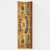 Gealterter, antiker und Vintager 40. Geburtstag 🎈 Banner (Vertikal)