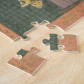 Gealterter Asket gesetzt auf einer Tigerhaut Puzzle (Seite)