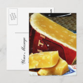 Gealterter Gouda Käse Postkarte (Vorne/Hinten)