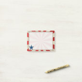 Gealterter Ruhm - Rot, Weiß und Blau Post-it Klebezettel (Auf Schreibtisch)