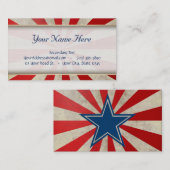 Gealterter Ruhm - Rot, Weiß und Blau Visitenkarte (Vorne/Hinten)