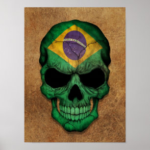 Gealterter und getragener brasilianischer poster