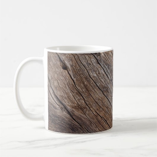 Gealtertes Holz: Hintergrund mit rustikaler Textur Kaffeetasse (Links)