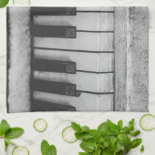 Gealtertes Klavier Geschirrtuch (Gefaltet)