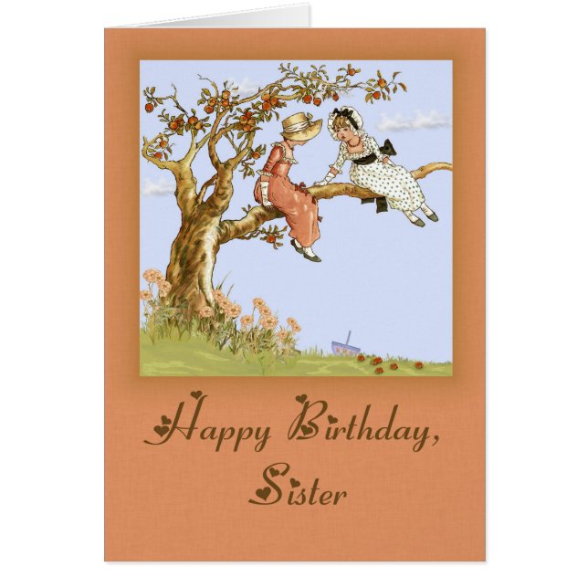 Geänderte Kate Greenaway Mädchen in Apfelbaum (Vorne)