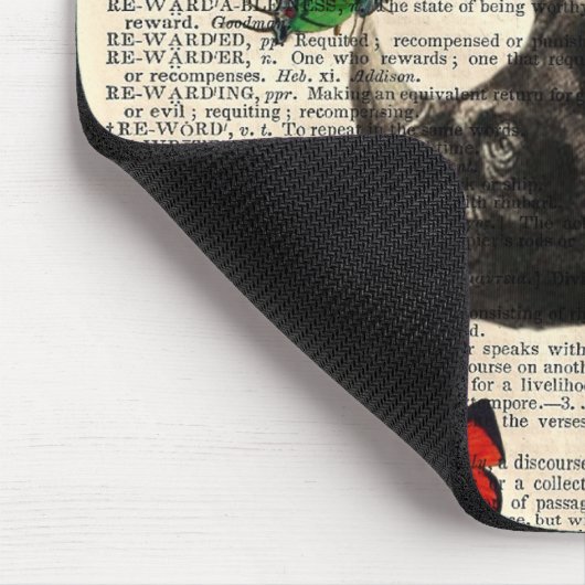 Geänderte Kunst-Nashorn-Schmetterlinge Mousepad (Ecke)