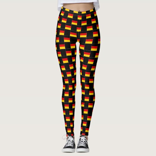 Geändertes deutsches Flaggenmuster Leggings (Vorderseite)
