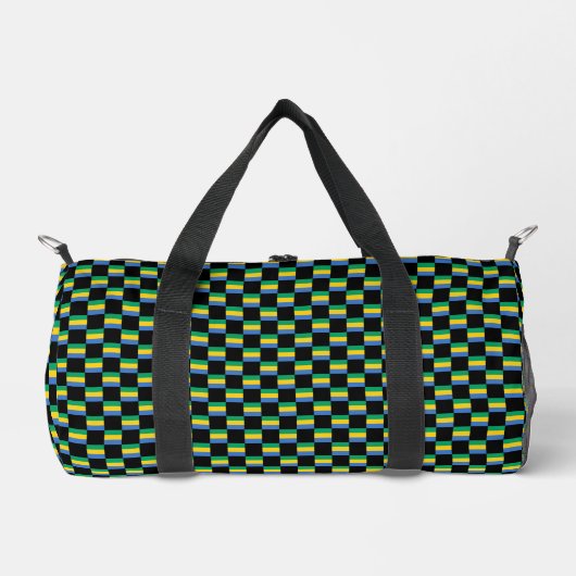 Geändertes Gabon-Flag-Muster Duffle Bag (Vorderseite)