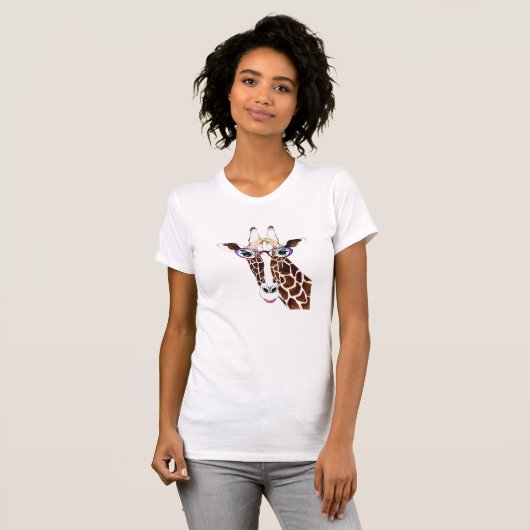 Geändertes Kunst-Funky Giraffen-Shirt T-Shirt (Vorne ganz)