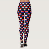 Geändertes Muster für die kroatische Flagge Leggings (Rückseite)