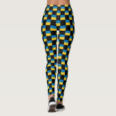 Geändertes ukrainisches Flaggenmuster Leggings (Rückseite)