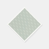 Geändertes, weißes Skript für den Namenssatz Serviette (Ecke)