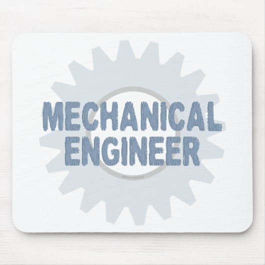 Gear Blue Gray für Maschinenbauer Mousepad (Vorne)