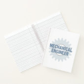 Gear Blue Gray Notebook für Maschinenbauer Notizblock (Innenseite)
