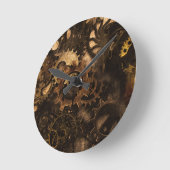 Gear Changer - Steampunk Gears & Cogs Runde Wanduhr (Winkel)