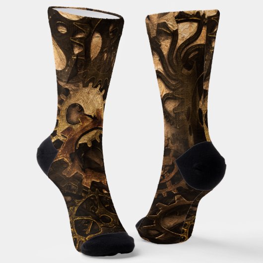 Gear Changer - Steampunk Gears & Cogs Socks Socken (Gewinkelt)