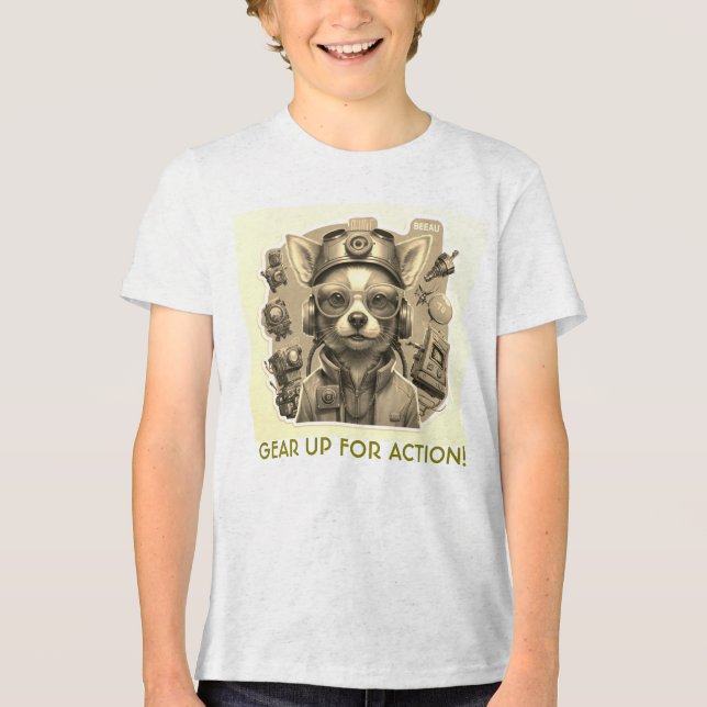 Gear for Action! Tri-Blend Shirt (Vorderseite)
