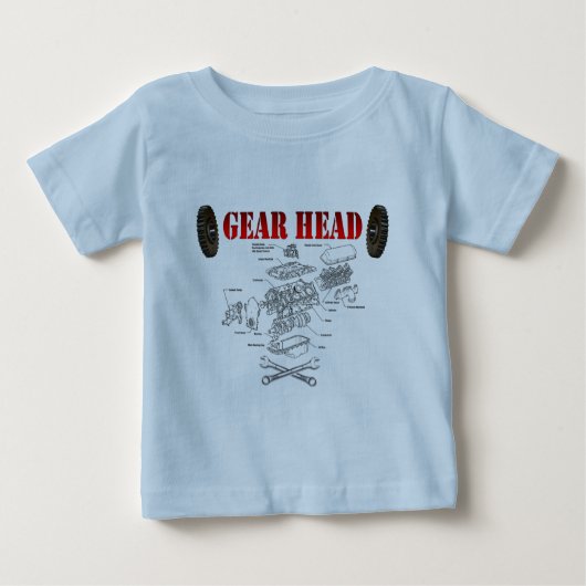 GEAR HEAD BABY T-SHIRT (Vorderseite)