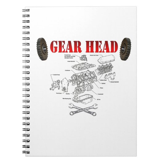 GEAR HEAD NOTIZBLOCK (Vorderseite)