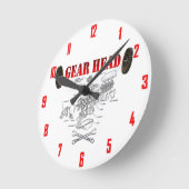 GEAR HEAD RUNDE WANDUHR (Winkel)
