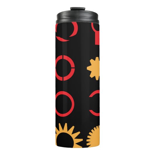 Gear Pattern Ornament Tumbler Thermosbecher (Vorderseite)