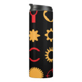 Gear Pattern Ornament Tumbler Thermosbecher (Nach rechts gedreht)