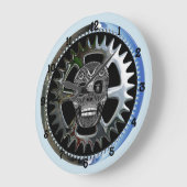 Gear Rider Chopper Skull Große Wanduhr (Winkel)