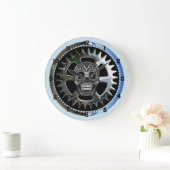 Gear Rider Chopper Skull Große Wanduhr (Zuhause)