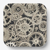 Gear Robot Birthday Party - Gears Pappteller (Vorderseite)