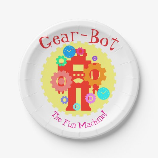 Gear Robot Pappteller (Vorderseite)