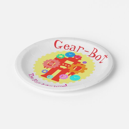 Gear Robot Pappteller (Schrägansicht)