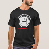 Gear Shifter arbeitet am Nachtschiff Racecar Funny T-Shirt (Vorderseite)