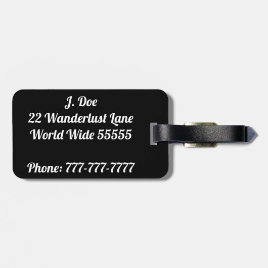 Gearbeitet für diesen Gepäckanhänger (Rückseite horizontal)