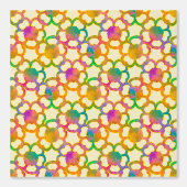 Gearbeitete Blumenketten in Cream Tapete (Vorderseite)