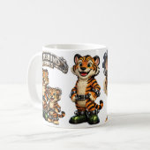 Gearbound Helden Tiger Kaffeetasse (Vorderseite Links)