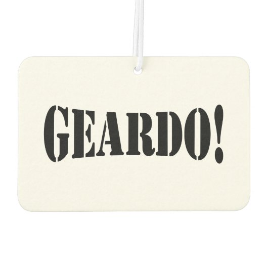 GEARDO! AUTOLUFTERFRISCHER (Rückseite)