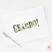 GEARDO! CAMOUFLAGE OVALER AUFKLEBER (Umschlag)