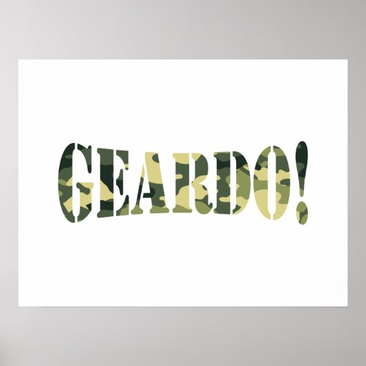 GEARDO! CAMOUFLAGE POSTER (Vorne)