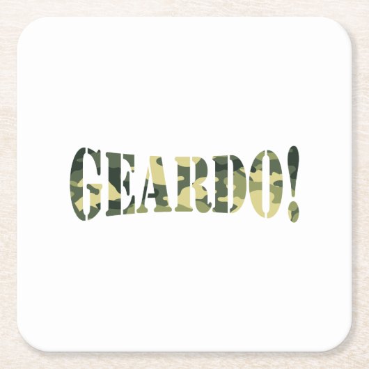 GEARDO! CAMOUFLAGE RECHTECKIGER PAPPUNTERSETZER (Vorderseite)