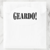 GEARDO! OVALER AUFKLEBER (Tasche)