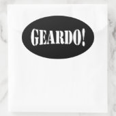 GEARDO! OVALER AUFKLEBER (Tasche)