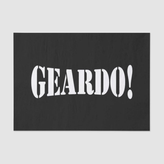 GEARDO! SEIDENPAPIER (Vorderseite)