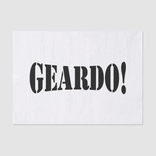 GEARDO! SEIDENPAPIER (Vorderseite)