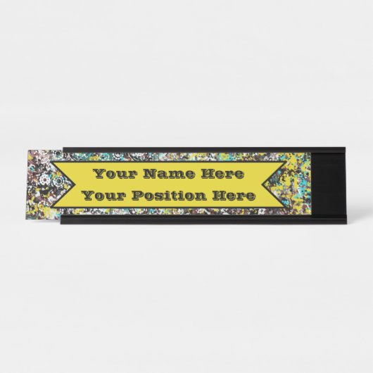 Geared Toward Abstract Art Design Lover Schreibtischnamensplakette (Vorderseite )