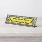 Geared Toward Abstract Art Design Lover Schreibtischnamensplakette (Vorderseite )