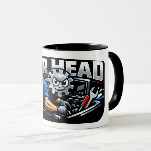 Gearhead Mechanics Mug Tasse (VorderseiteRechts)