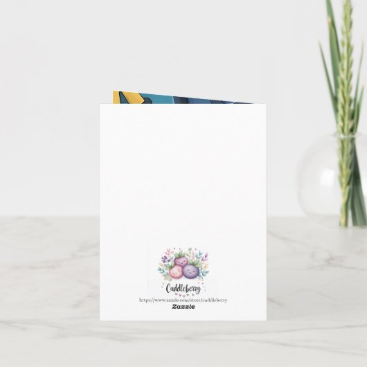 Gearing Up for Baby - Robot Baby Shooter Dankeskarte (Rückseite)